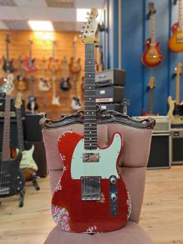 Fender Custom Shop Ltd Edition 60’s H/S Relic Telecaster Aged Candy Apple Red over Paisley 2017 