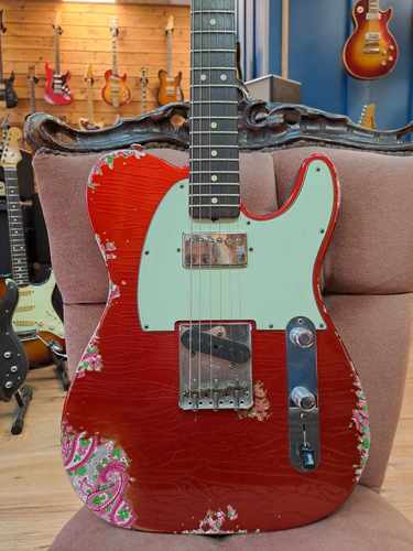 Fender Custom Shop Ltd Edition 60’s H/S Relic Telecaster Aged Candy Apple Red over Paisley 2017 