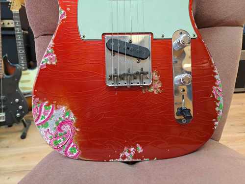 Fender Custom Shop Ltd Edition 60’s H/S Relic Telecaster Aged Candy Apple Red over Paisley 2017 