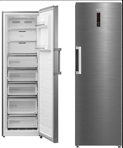 מקפיא 8 מגירות Midea HS-364LWEN/6360 - גימור נירוסטה מוברשת