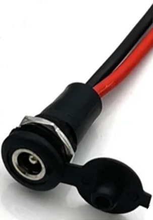 כבל עם שקע יצוק DC 2.5MM מוגן מים
