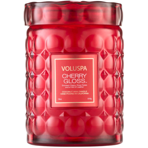 נר ריחני בצנצנת זכוכית 510 גרם - Cherry Gloss 