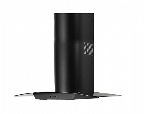 קולט אדים ארובה משולב זכוכית מעוגלת 90 ס״מ מבית BOMPANI מדגם BO14490BLK