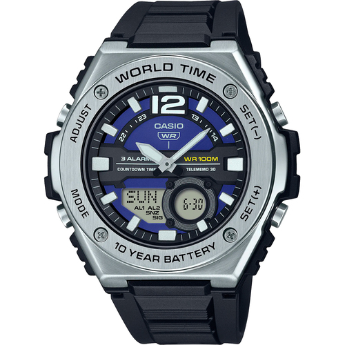 CASIO MWQ-100-2A אנלוגי-דיגיטלי מתכתי