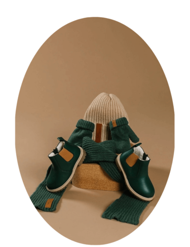 מגפונים לילדים בייבי מוקס Baby mocs צבע ירוק