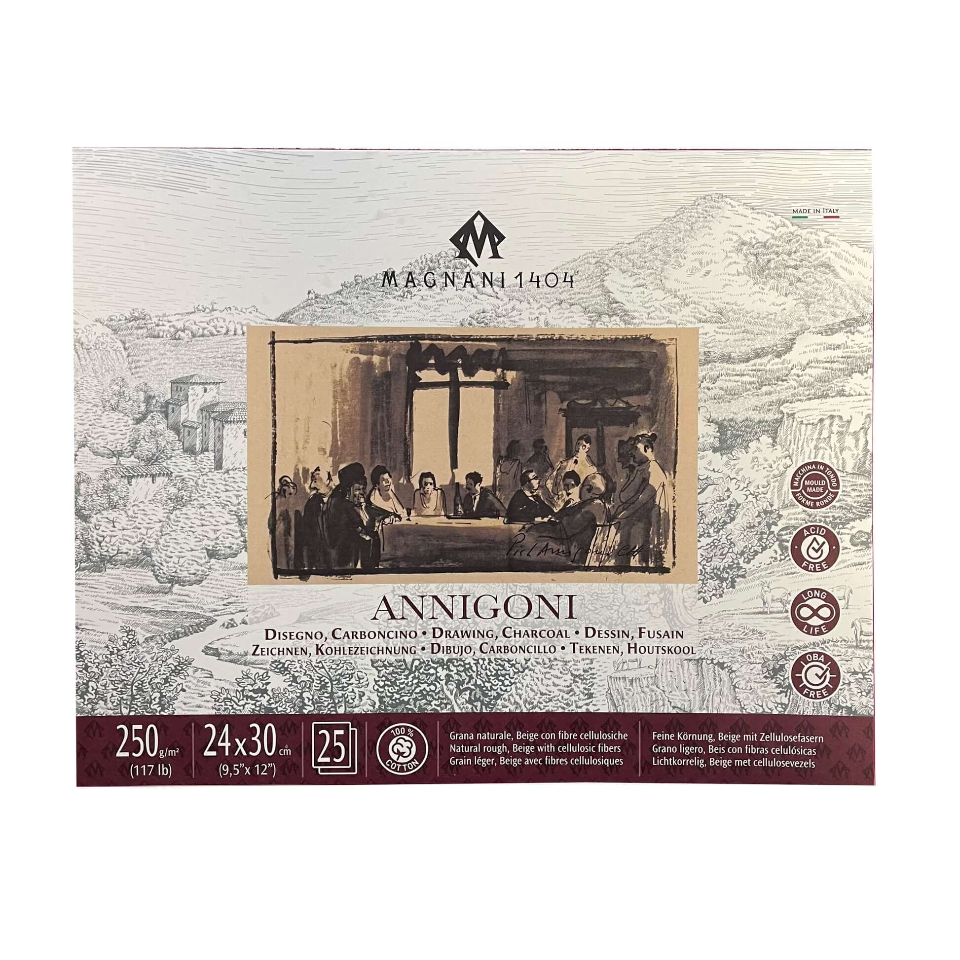 בלוק נייר 100%כותנה ANNIGONI 24x30