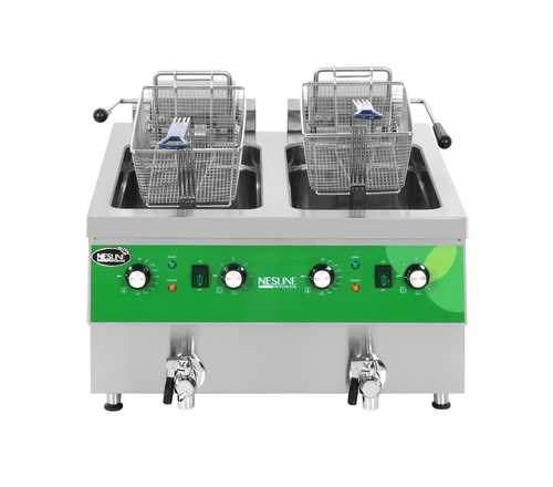 צ'יפסר חשמלי תעשייתי 21X2 ל' כפול  67.5X70X51 ס