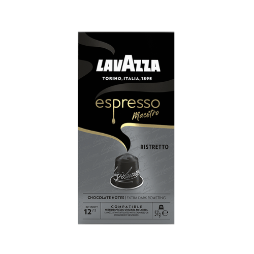 10 קפסולות לוואצה מאסטרו ריסטרטו Lavazza Maestro Ristretto לנספרסו