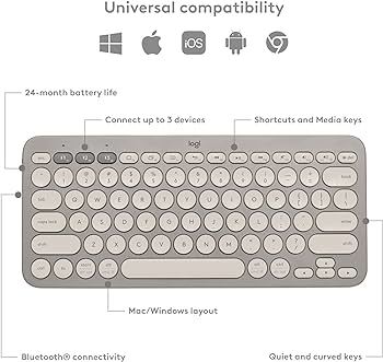 מקלדת K380 MULTI-DEVICE BLUETOOTH KEYBOARD