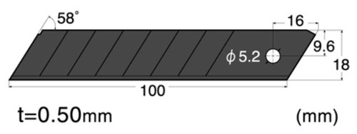 להבים שחורות לסכין חיתוך רחבה BL-12P (10 יח)