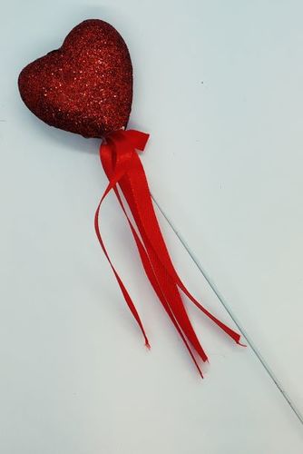 לבבות על מקל לקישוט 12 יחידות