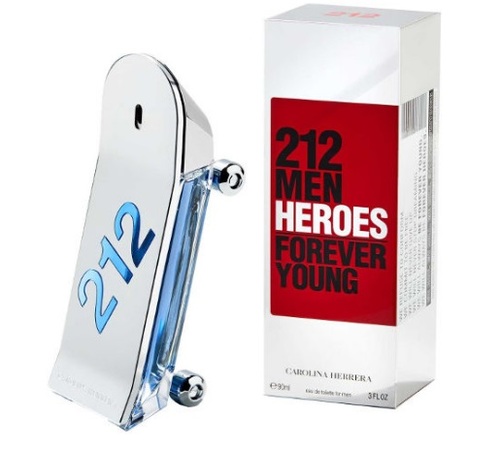 בושם לגבר  Carolina Herrera 212 Heroes Forever Young EDT 90 ml