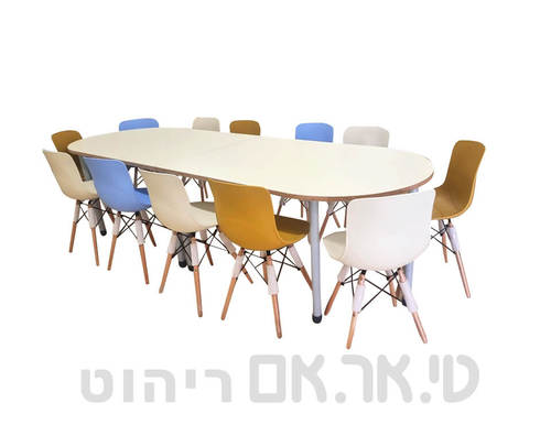 שולחן אובל דגם קפסולה