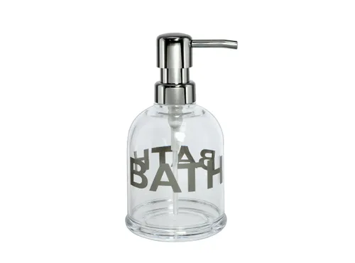 דיספנסר סבון עגול BATH כסף מתוך קולקציית סט אמבטיה Clear (זווית נוספת) - מתאים לשדרוג מראה האמבטיה בקלות ובמהירות