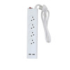רב שקע 4 + מפסק מואר כולל כניסת USB כפול לטעינה 2.1A כולל כבל מאריך עד 1 מטר