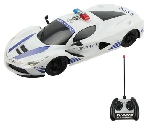 מכונית ספורט משטרה 1:14 על שלט עם אורות וטעינה מ USB 