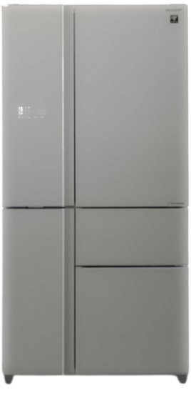 מקרר 5 דלתות מקפיא תחתון 661 ליטר אינוורטר Sharp SJ-R9733 - צבע זכוכית נירוסטה