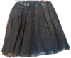 חצאית טוטו (בלט) שחורה ארוכה לנערות ולנשים, מבד טול באורך 45 ס"מ 