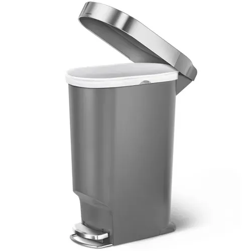 פח פלסטיק דוושה אפור צר 40 ל' סימפליומן | Simplehuman
