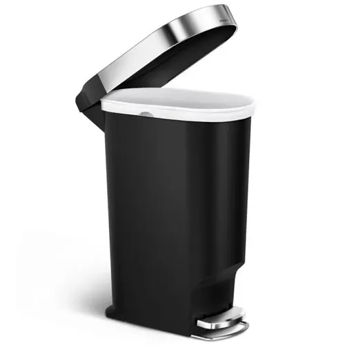 פח פלסטיק דוושה צר שחור 40 ל' סימפליומן | Simplehuman