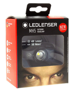 פנס ראש לדלנסר  Ledlenser MH5 | עוצמה 400 לומנס  + אור אדום