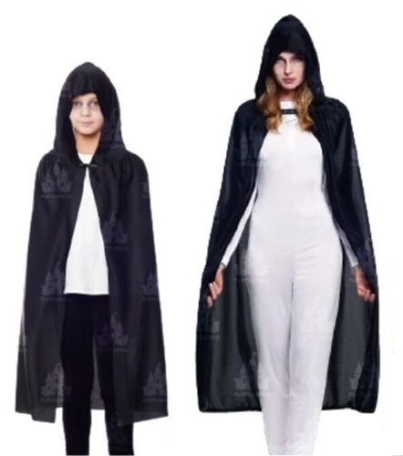 גלימה עם כיסוי ראש לתחפושות ומשחקי דמיון - שחור