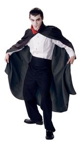 גלימת דרקולה עם צווארון אדום לתחפושות ומשחקי דמיון