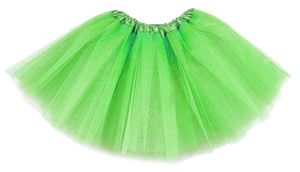 חצאית טוטו תלת שכבתית באורך 40 ס"מ - ירוק זוהר