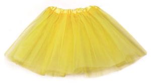 חצאית טוטו תלת שכבתית באורך 40 ס"מ - צהוב