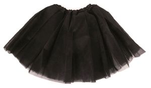 חצאית טוטו תלת שכבתית באורך 40 ס"מ - שחור