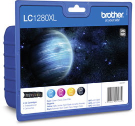 סט 4 ראשי דיו תואם BROTHER LC-1280