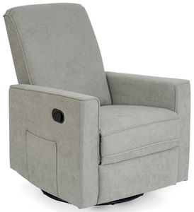 כורסת הנקה וטלויזיה Florence נשכבת ומסתובבת 360 מעלות עם הדום נפתח - אפור כהה