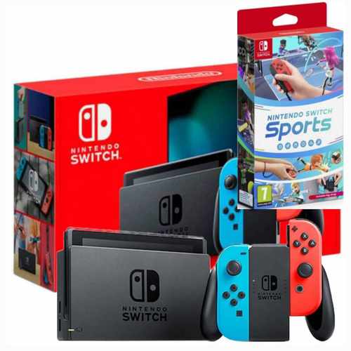 NINTENDO SWITCH V2 NEON SWITCH SPORTS BUNDLE