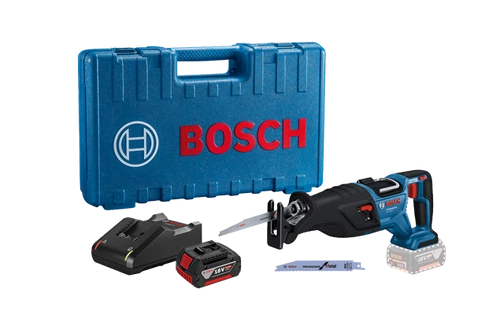 מסור חרב בוש GSA 185 BOSCH + סוללה 5 אמפר + מטען + מזוודה