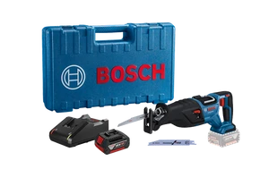 מסור חרב בוש GSA 185 BOSCH + סוללה 5 אמפר + מטען + מזוודה