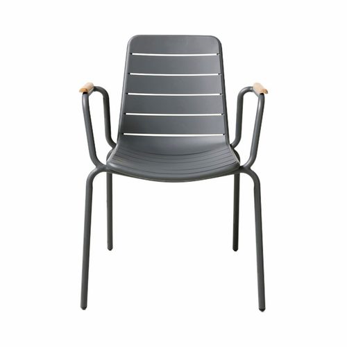 כסא אלומיניום בשילוב טיק PARC chair