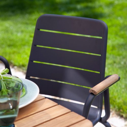 כסא אלומיניום בשילוב טיק PARC chair