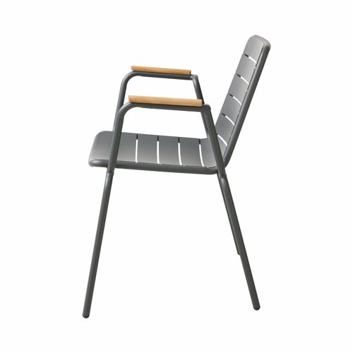 כסא אלומיניום בשילוב טיק PARC chair