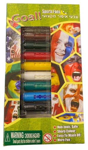 סט 8 צבעי איפור לילדים (בטוח לשימוש)