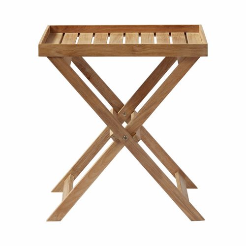 שולחן מגש מתקפל עץ טיק tray table