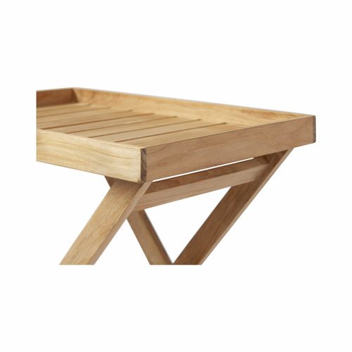 שולחן מגש מתקפל עץ טיק tray table
