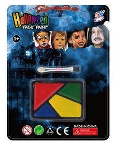 ערכת איפור לילדים 4 צבעים + מכחול/מברשת (בטוח לשימוש)