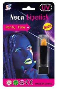 שפתון/ליפסטיק ניאון זוהר בחושך - כתום (בטוח לשימוש)