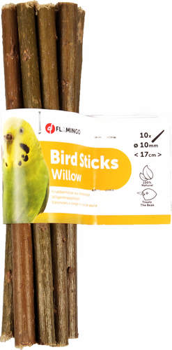 מקלות עץ כרסום טבעי לתוכים WILLOW S פלמינגו