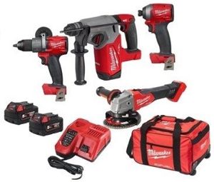 סט דבלין 4 כלים 2 סוללת 5A דגם Dublin Packout Fuel 18V דור 4 מבית Milwaukee