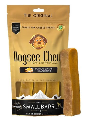 מארז עצמות חלב יאק לכלב קטן Dogsee Chew Small Bars with Turmeric for Small Breed Dog