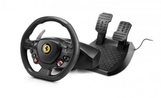 הגה מירוצים עם דוושות Thrustmaster T80 Ferrari 488 GTB Edition למחשב PC ופלייסטיישן 4 ו 5
