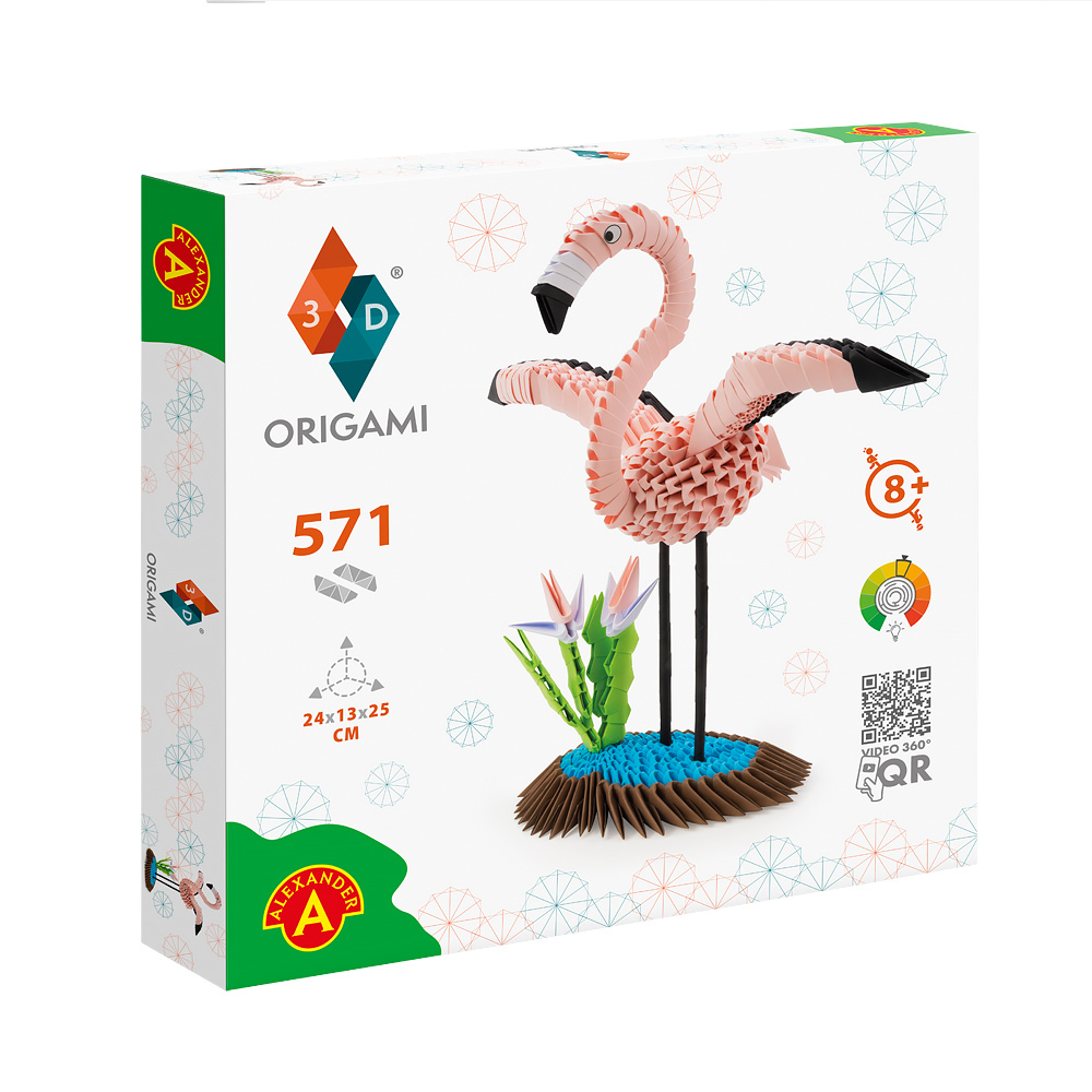 אוריגמי 3D - פלמינגו