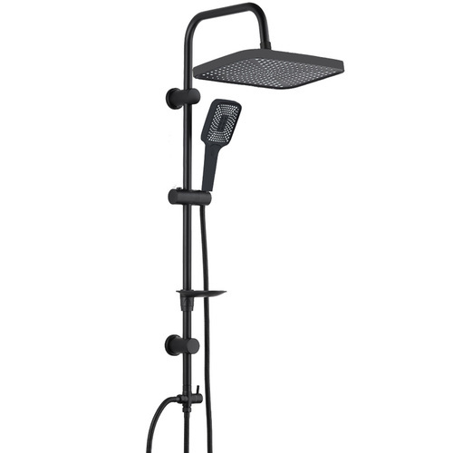 מערכת רחצה למקלחת שחור מרובע Lugano Mira 