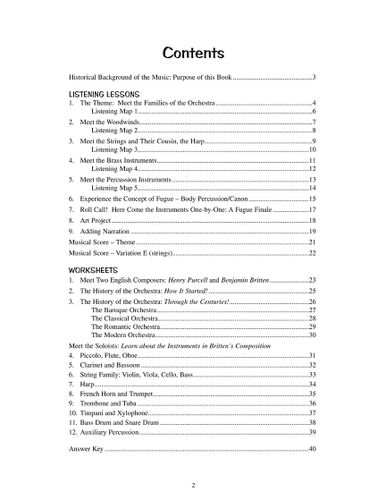 The Young Person's Guide to the Orchestra Teaching Strategies for the Classroom and Beyond